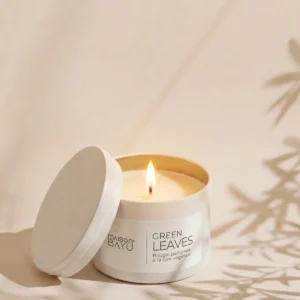 Bougie Green Leaves Boîte Métallique 80g
