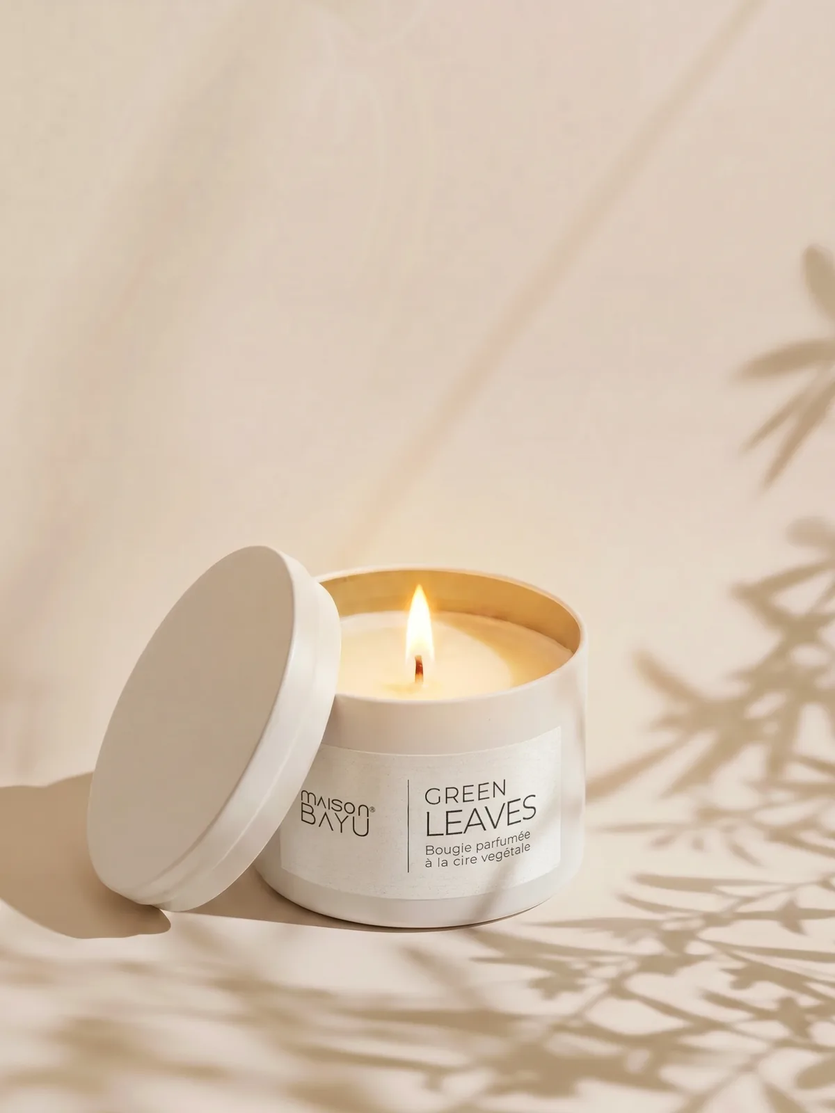 Bougie Green Leaves Boîte Métallique 80g