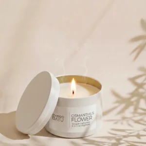 Bougie Osmanthus Flower Boîte Métallique 80g