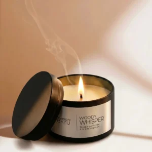 Bougie Woody Whisper Boîte Métallique 80g