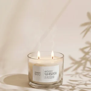 Bougie Woody Whisper Pot en Verre 300g