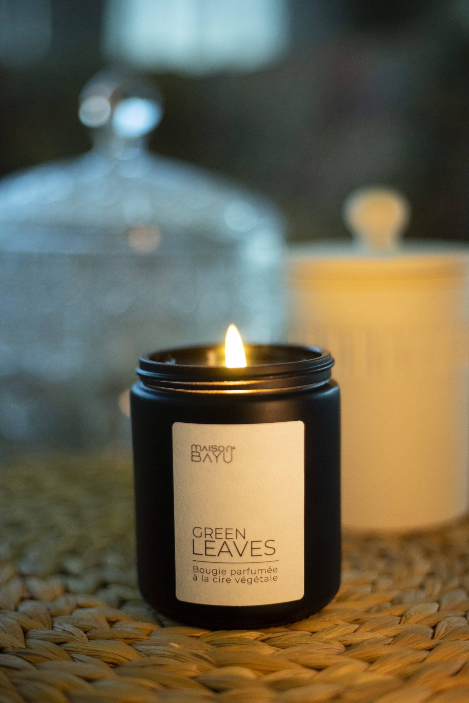 Bougie en cire végétale Maison Bayu — Green Leaves